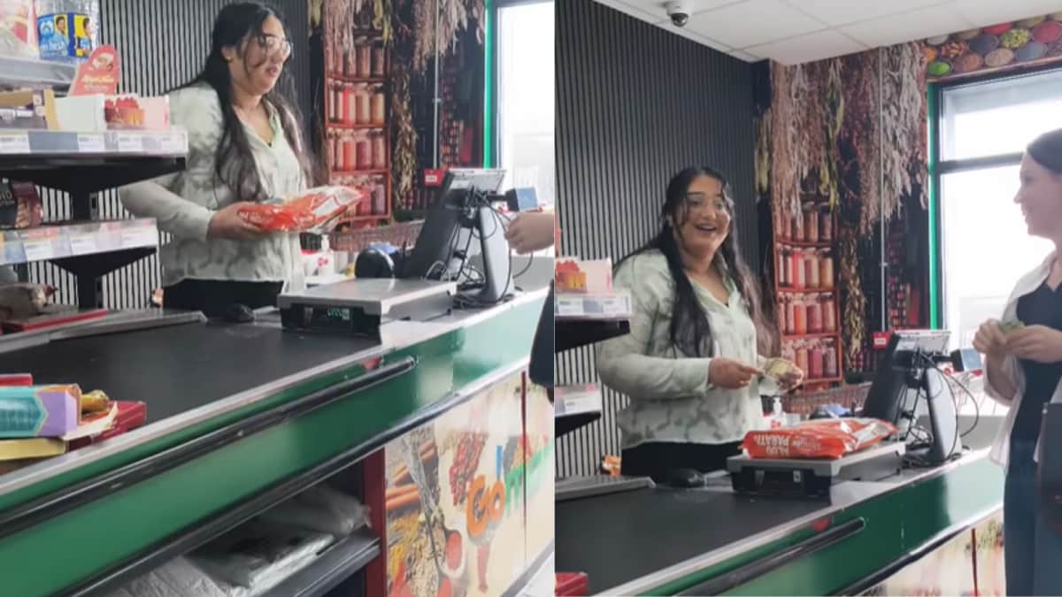 आयरलंडमध्ये भारतीय चलनाने अन्न खरेदी करण्याचा प्रयत्न करणारी महिला