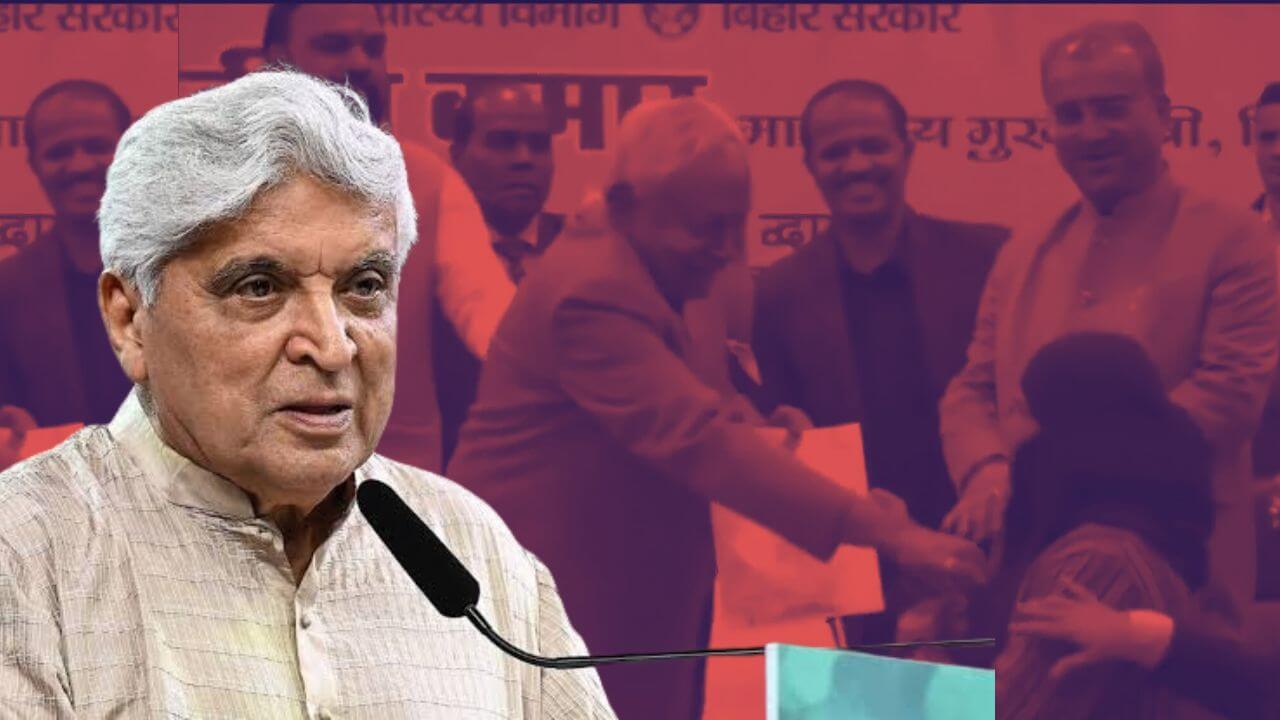 Javed Akhtar Slam Nitish Kumar :  नितीश कुमार माफी मागा!! हिजाब ओढल्याने जावेद अख्तर संतापले