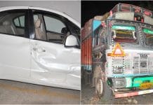 Ujjain-adg-madukumar-car-collided-with-truck-was-returning-from-mahakal-darshan