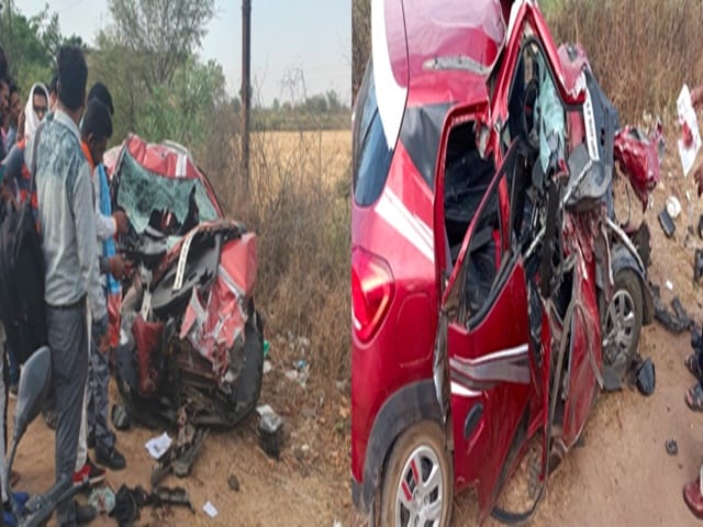 Harda Accident : à¤¡à¤à¤ªà¤°-à¤à¤¾à¤° à¤à¥ à¤à¤à¥à¤à¤° à¤®à¥à¤ 4 à¤à¥ à¤®à¥à¤¤, à¤à¤ à¤®à¤¹à¤¿à¤²à¤¾ à¤à¤¾à¤¯à¤²
