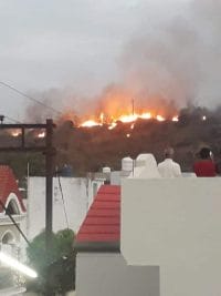 मदन महल पहाड़ी में लगी भीषण आग, हाल ही में हुआ था वृक्षारोपण