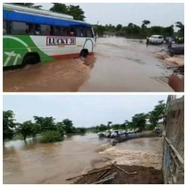 जबलपुर- पुल के ऊपर चढ़ा पानी, लापरवाही से बाज नहीं आ रहे लोग