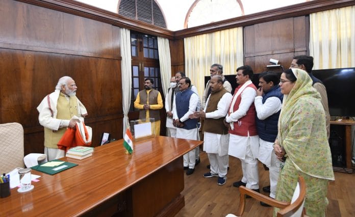 BJP प्रदेश अध्यक्ष VD Sharma सहित सांसदों ने की PM Modi से मुलाकात, केन बेतवा लिंक परियोजना स्वीकृत पर जताया आभार