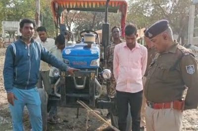 मुरैना : अज्ञात चोरों के द्वारा चोरी किए गए ट्रैक्टर ट्रॉली को पुलिस ने चंद घंटों में किया बरामद