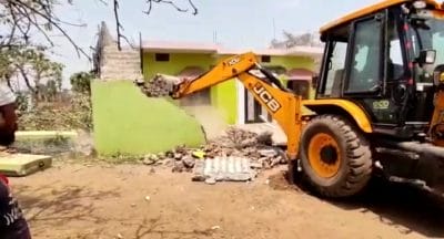 एंटी माफिया अभियान : हत्या के आरोपी, नशे के सौदागरों के मकान ध्वस्त, 4 करोड़ की शासकीय भूमि मुक्त