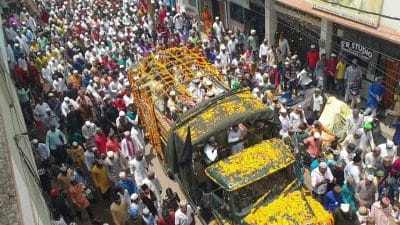 जब तक सूरज चांद रहेगा, आकिल तेरा नाम रहेगा के नारो के बीच अमर शहीद को दी गई अंतिम विदाई