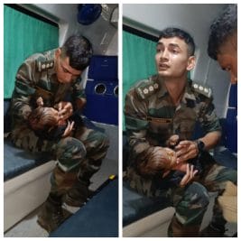 300 फीट गहरे बोरवेल से आर्मी ने बच्चे को सुरक्षित निकाला, बच्चे को दुलारते जवान की फोटो वायरल