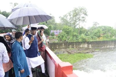 बारिश में खोले गए भदभदा डेम के 2 गेट, जायजा लेने पहुंचे चिकित्सा शिक्षा मंत्री