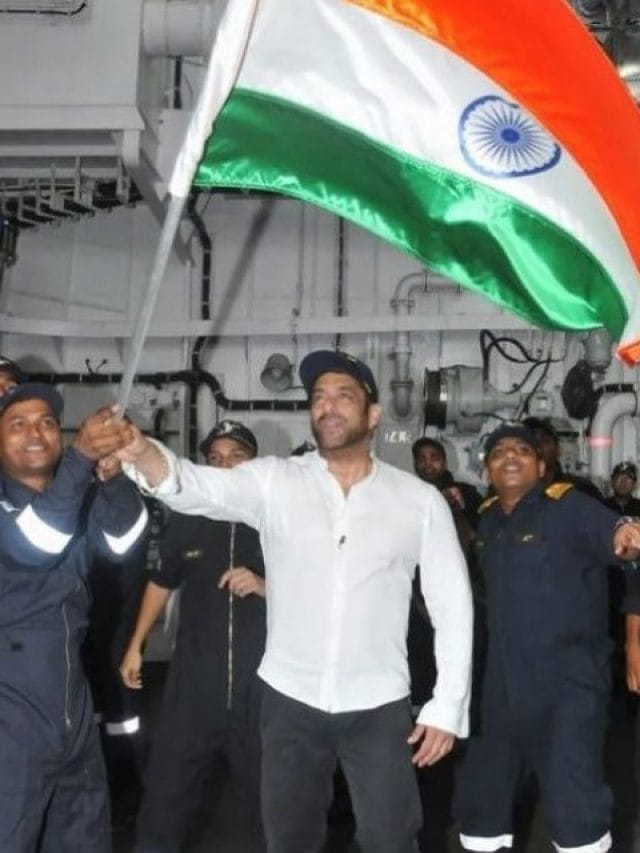 रक्षाबंधन पर इंडियन नेवी के साथ दिखे सलमान खान