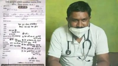 सतना के डॉक्टर ने पर्चे पर श्री हरी के साथ हिंदी में लिखी दवाइयां, सोशल मीडिया पर हो रही चर्चा