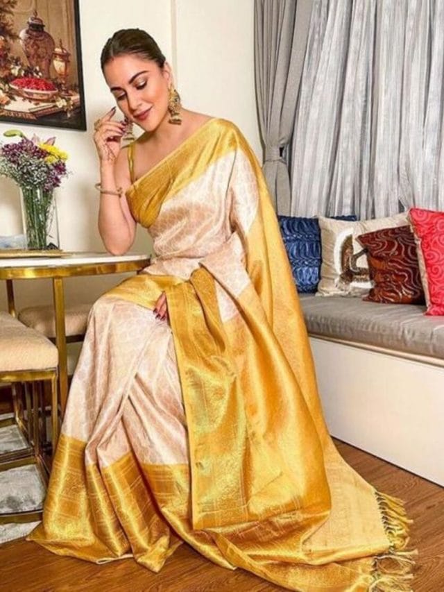 कुंडली भाग्य फ़ेम श्रद्धा आर्या काँजीवरम साड़ी में लगी बेहद खूबसूरत, देखें