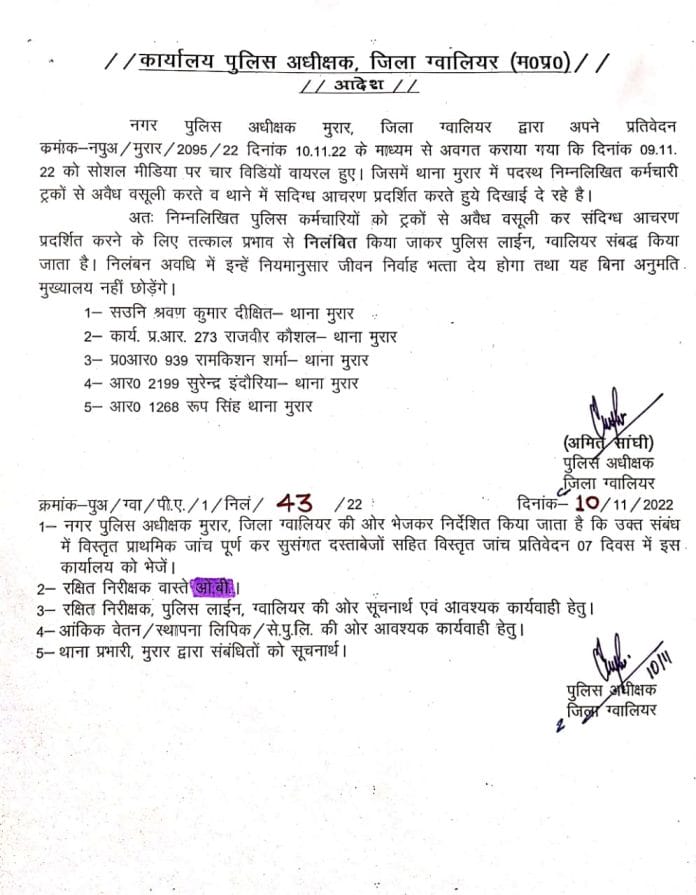 ASI ने लिखी DGP को SP के खिलाफ चिट्ठी, लगाए गंभीर आरोप