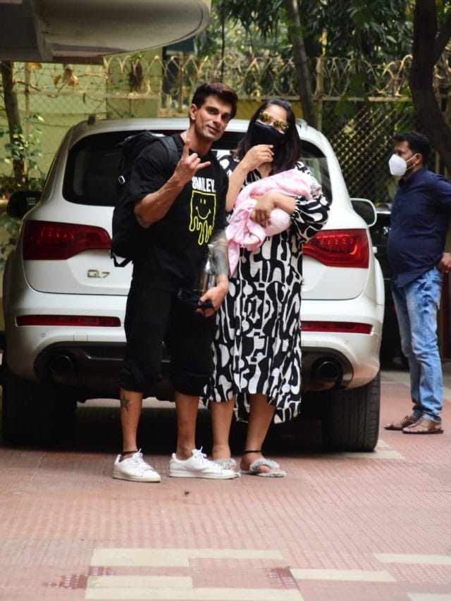 बिपाशा बसु-करण सिंह ग्रोवर ने बेटी के साथ दिए पोज, फोटोज हुए वायरल