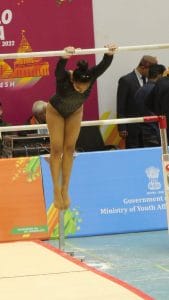Khelo India Youth Games 2022 : जिम्नास्टों ने हैरतअंगेज प्रदर्शन कर किया रोमांचित, शटलर्स ने दिखाई प्रतिभा