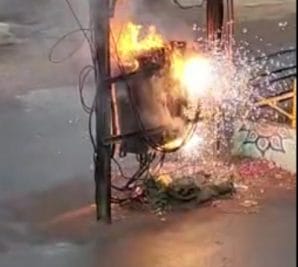 दमोह में टला बड़ा हादसा, ट्रांसफार्मर में अचानक लगी आग