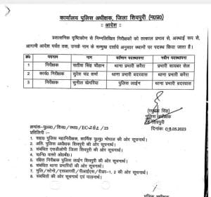Transfer : पुलिस विभाग में निरीक्षक व कार्यवाहक निरीक्षक के हुए तबादले, यहां देखें नवीन पदस्थापना
