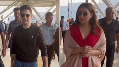 शादी के लिए उदयपुर रवाना हुए Raghav-Parineeti, एयरपोर्ट लुक ने खींचा फैंस का ध्यान