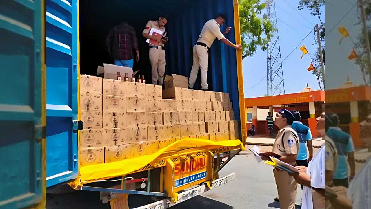 Jhabua News : पुलिस ने जब्त की 4 कंटेनर से 2 करोड़ की अवैध शराब, चार आरोपी गिरफ्तार