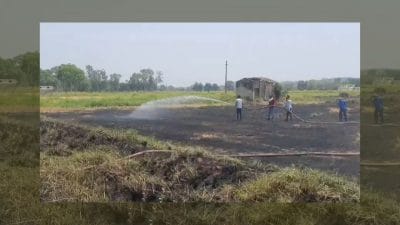 Jabalpur News : स्ट्रांग रूम के डेढ़ सौ मीटर दूर खेतों में लगी लगी आग, समय रहते आग पर पाया काबू