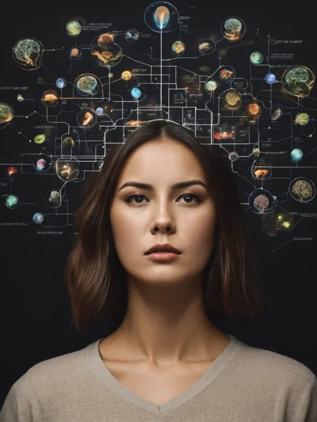 woman racks her brains and can't make a decision