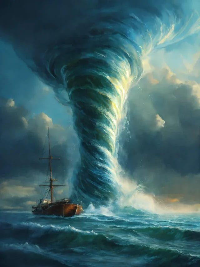 concept art of a water tornado