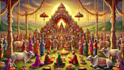 गोवर्धन भगवान की नाभि पर क्यों रखा जाता है दिया? जानें इसका धार्मिक महत्व