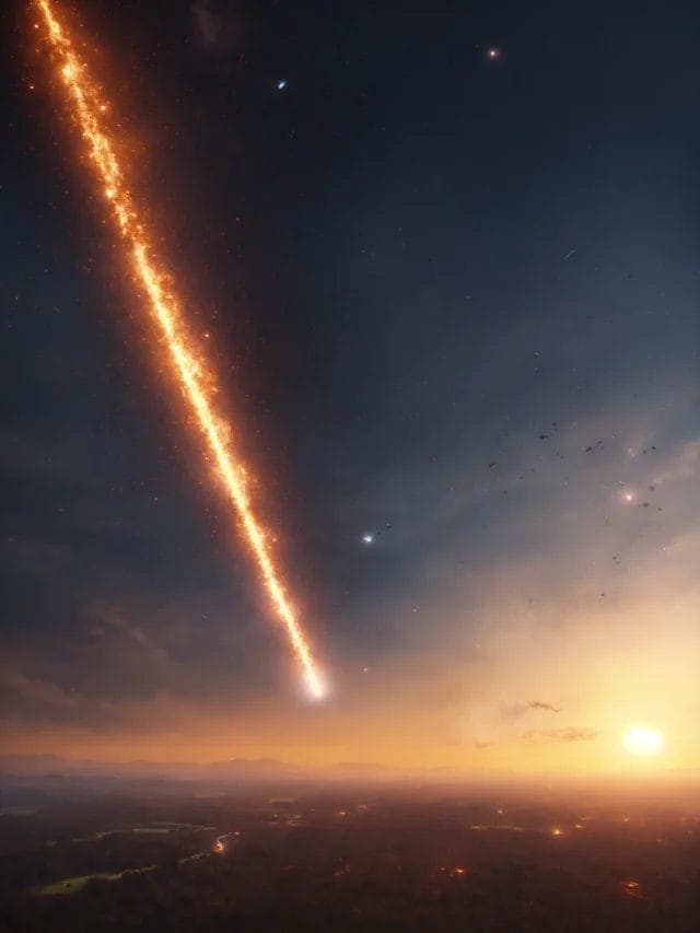 meteor falling from sky