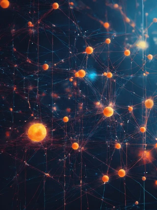 Visual representation of AI deep neural network