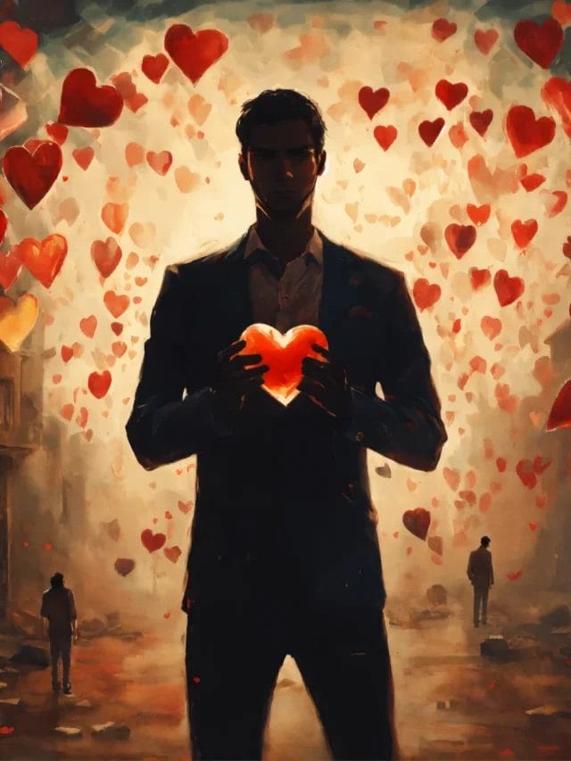 _Generate an image of a faceless man standing with