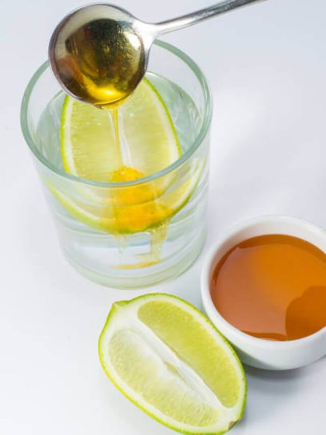 Cold and cough remedy with lemon, honey and glass of warm water.