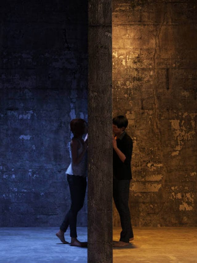 Relationship difficulties,Between the wall of love,3d rendering