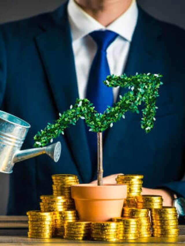 Businessmen with plants