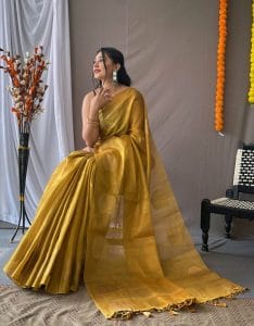 golden saree