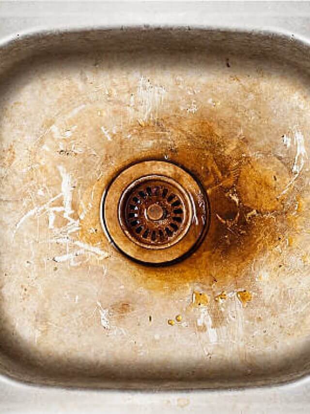 grunge old dirty metal rusty sink background