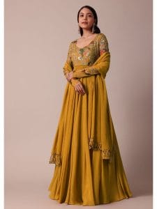 stone work anarkali