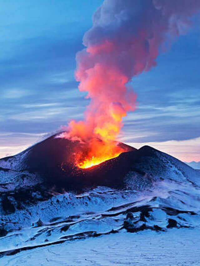 Volcanic eruption Flat Tolbachik