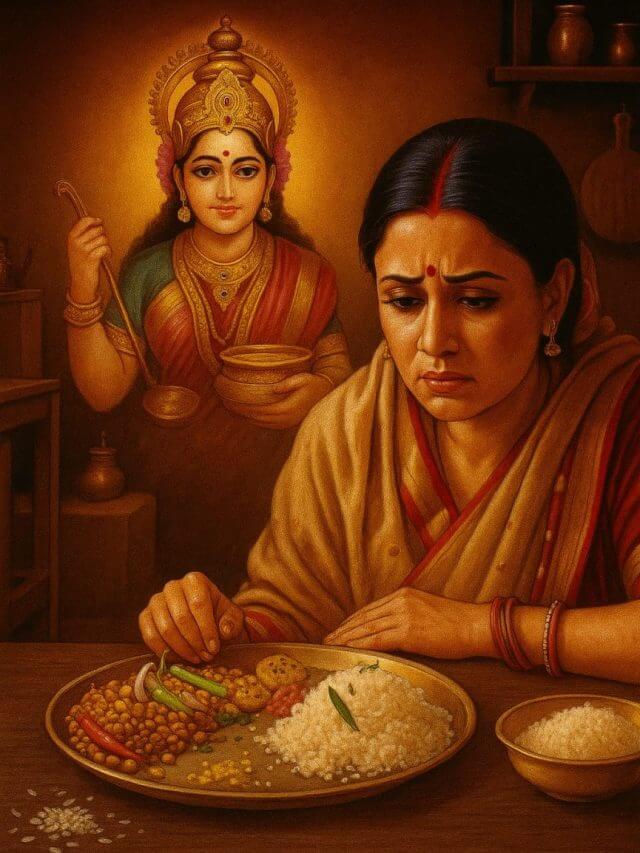 थाली में जूठा भोजन क्यों बनता है देवी अन्नपूर्णा के क्रोध का कारण जानें धार्मिक व सामाजिक असर