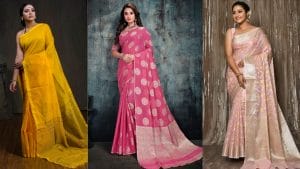 कॉटन सिल्क साड़ी