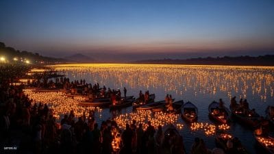 मंदाकिनी तट पर दीपों की रौनक, 12 लाख-भक्तों ने किया दीपदान, चित्रकूट में मना दिव्य दीपोत्सव