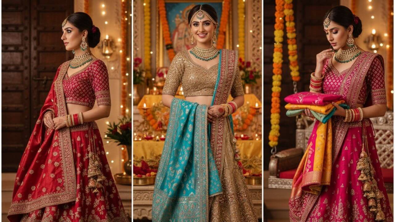 Karwa Chauth lehenga Karwa Chauth Lehenga