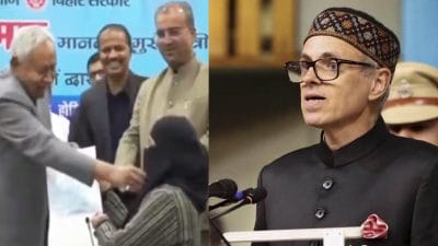 हिजाब विवाद पर सियासी बयानबाज़ी तेज, नीतीश कुमार के समर्थन में उतरी बीजेपी, उमर अब्दुल्ला बोले माफी मांगें