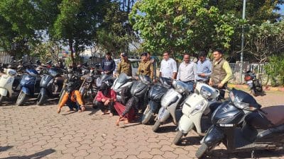 पुलिस ने पकड़े वाहन चोर, ढाई लाख की मोटरसाइकिल को 5 हजार में देते थे बेच, 18 लाख की गाड़ियां बरामद